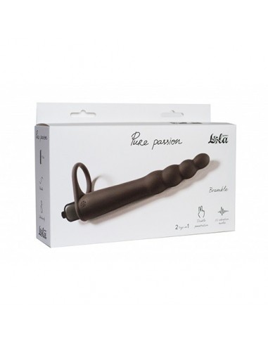 Strap - On Pure Passion Bramble Black - Strap-ony, dilda na pasku z wibracją - 1