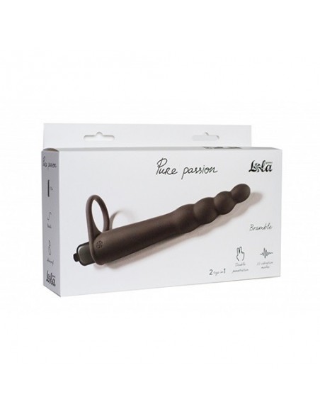Strap - On Pure Passion Bramble Black - Strap-ony, dilda na pasku z wibracją - 1
