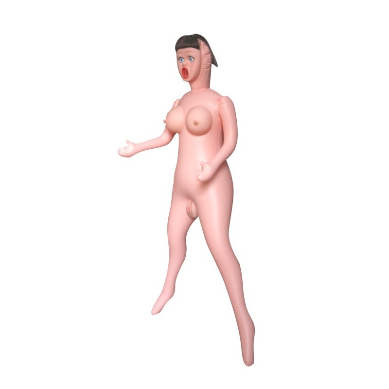 Lalka erotyczna Finish Girl Vibrating - wibracja, 2 kanały anatomiczne, silikon - 2