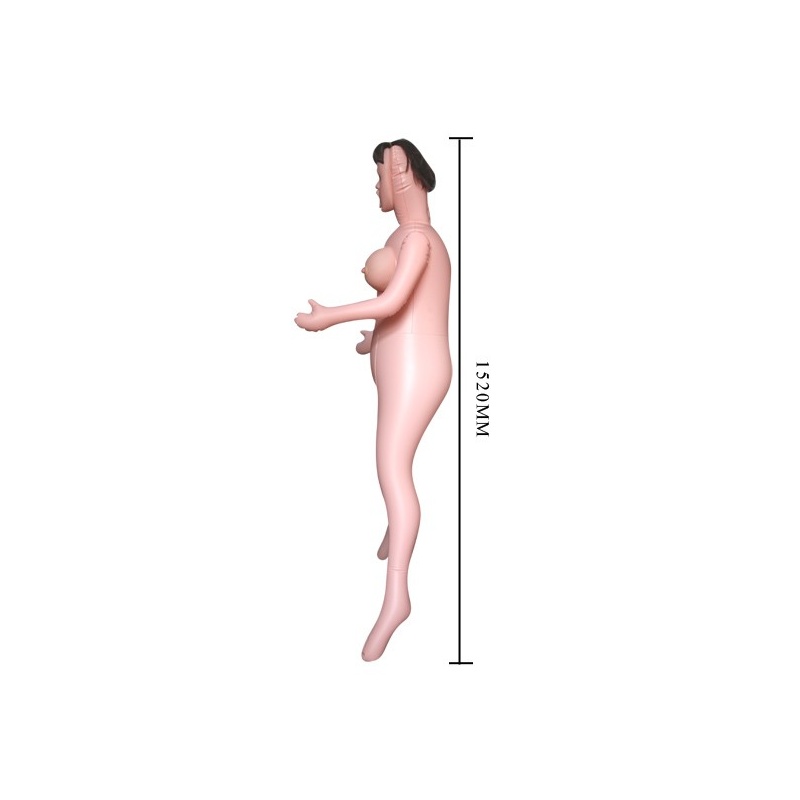 Lalka erotyczna Finish Girl Vibrating - wibracja, 2 kanały anatomiczne, silikon - 3