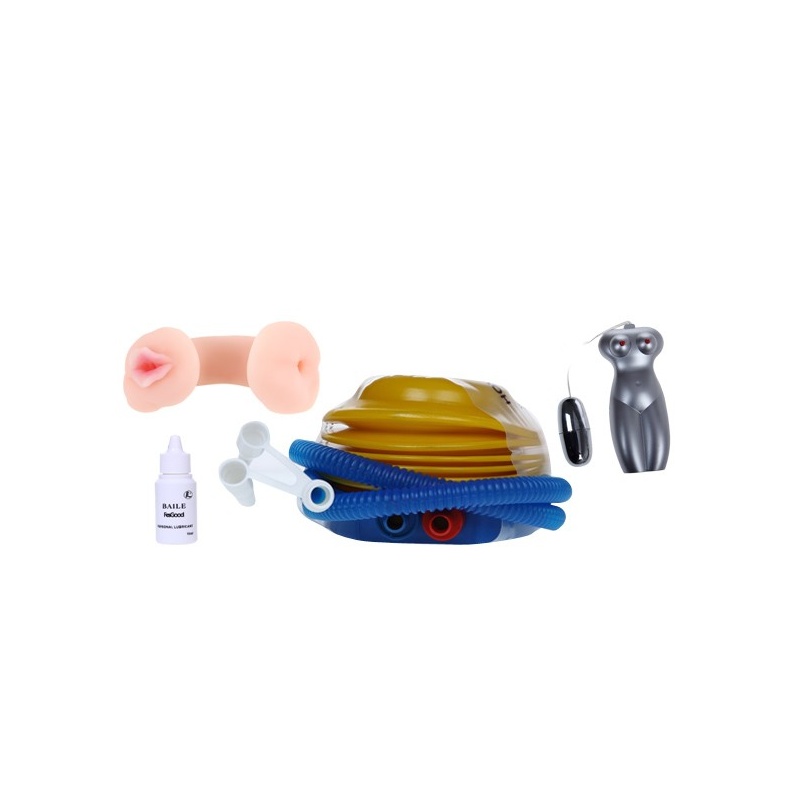 Lalka erotyczna Finish Girl Vibrating - wibracja, 2 kanały anatomiczne, silikon - 7