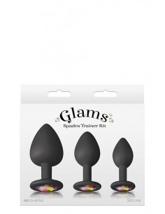 GLAMS SPADES TRAINER KIT BLACK - Zestawy Korków Analnych - 1 2