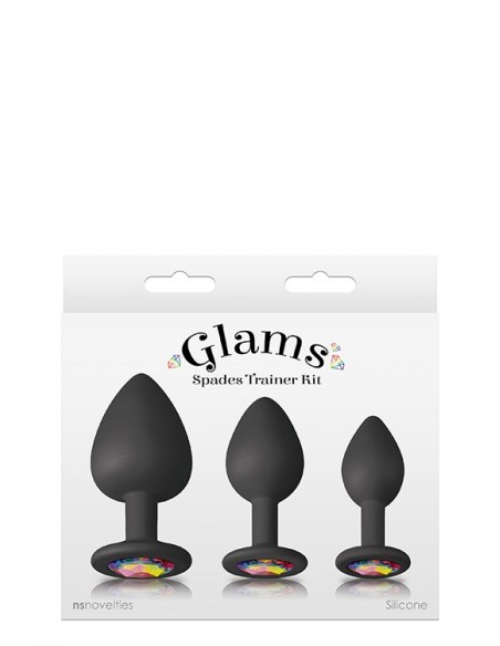 GLAMS SPADES TRAINER KIT BLACK - Zestawy Korków Analnych - 2