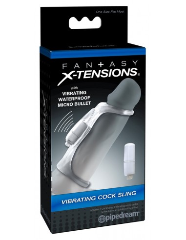 Wibrująca nakładka FX Vibrating Cock Sling Light - Przedłużki i nakładki na penisa - 1