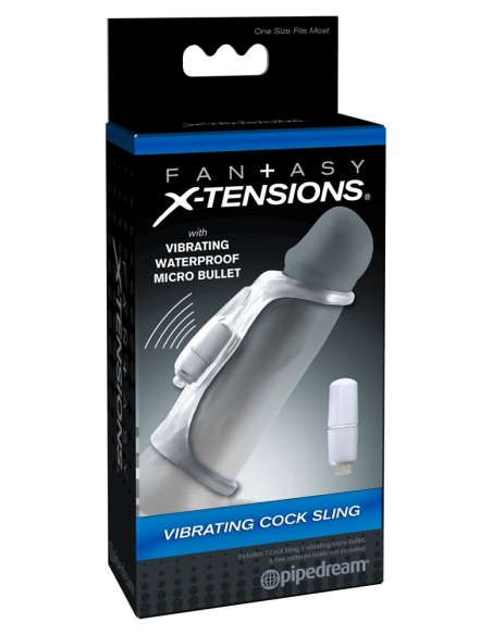 Wibrująca nakładka FX Vibrating Cock Sling Light - Przedłużki i nakładki na penisa - 1