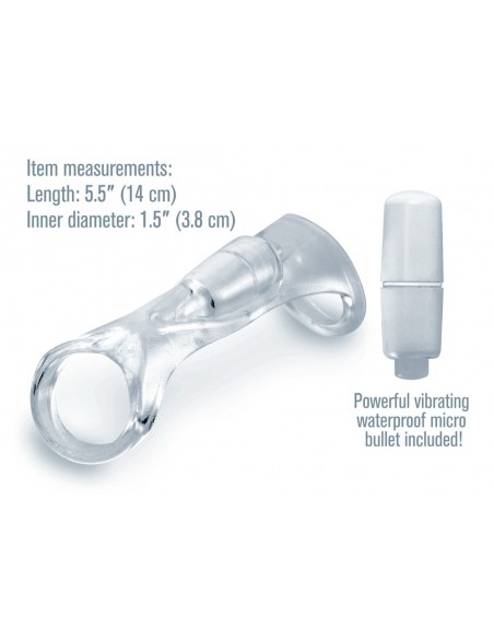 Wibrująca nakładka FX Vibrating Cock Sling Light - Przedłużki i nakładki na penisa - 4