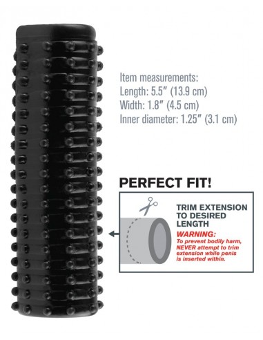 Nakładka na penisa FXTM Pleasure Sleeve Dark - Przedłużki i nakładki na penisa - 4