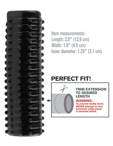 Nakładka na penisa FXTM Pleasure Sleeve Dark - Przedłużki i nakładki na penisa - 4