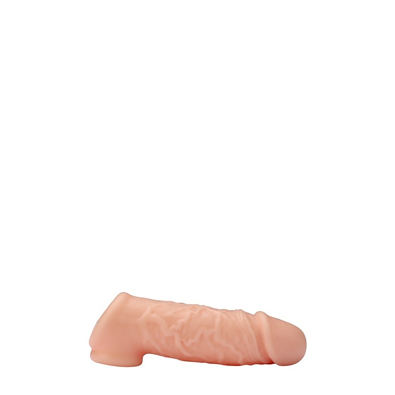 Nakładka przedłużająca na penisa Extender with Ball Strap 5.5 - elastyczny silikon, pasek na jądra, 14 cm - 2