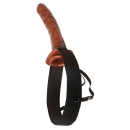 Dildo hollow Chocolate Dream z regulowanym paskiem, dł. 25 cm, śr. 3,5 cm - 2