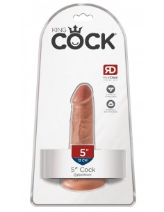 King Cock 5" Cock Tan - Dilda z cyberskóry - 1