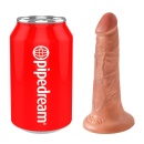 Dildo realistyczne King Cock 5" Tan – przyssawka ssąco-stojąca i żyłkowanie trzonu, 14 cm - 2