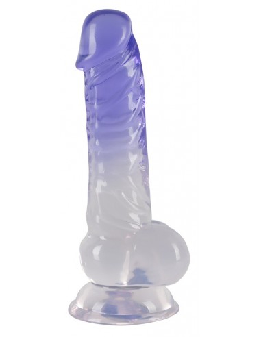 Crystal Clear Dildo with balls - Dilda żelowe - 3