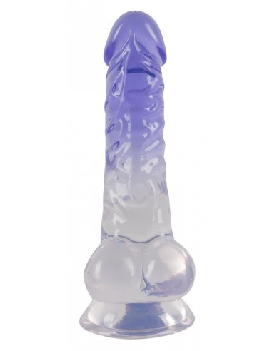 Crystal Clear Dildo with balls - Dilda żelowe - 4