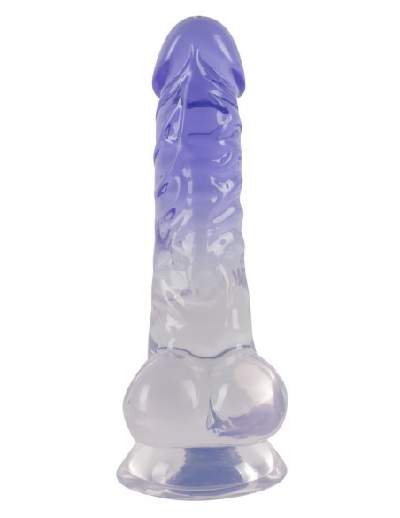 Crystal Clear Dildo with balls - Dilda żelowe - 4