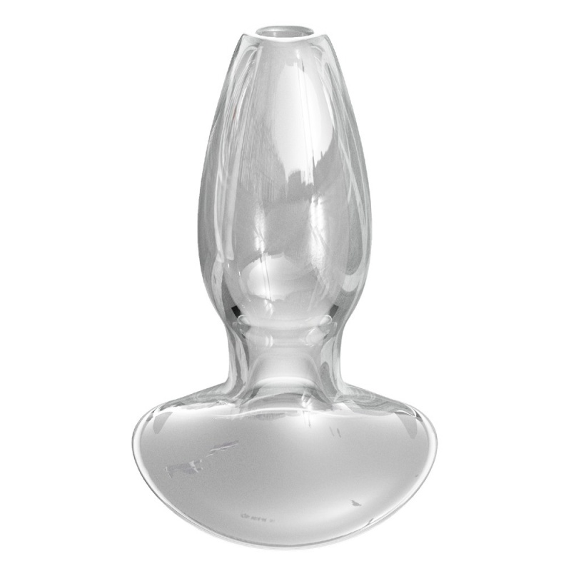 Korek analny z tunelem 2 cm Beginner's Anal Gaper ze szkła borokrzemianowego 9,6 cm - 1