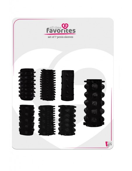 Nakładki na penisa ALL TIME FAVORITES PENIS SLEEVES SET - Przedłużki i nakładki na penisa - 1