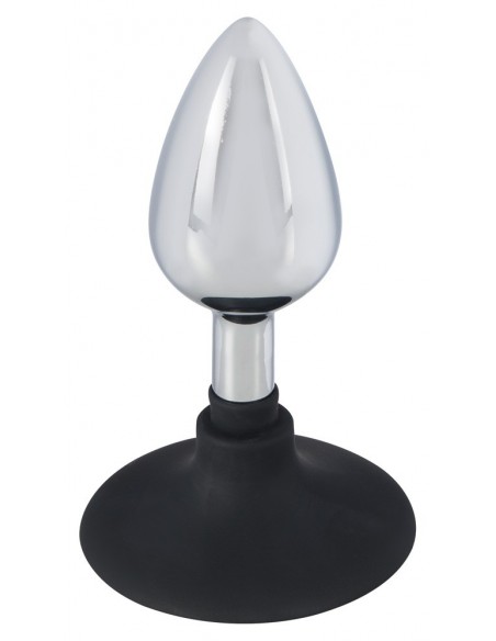 Metal Plug With Suchtion Cup - Duże Korki Analne - 3