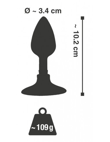Metal Plug With Suchtion Cup - Duże Korki Analne - 7