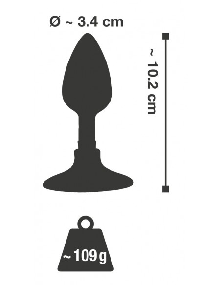 Metal Plug With Suchtion Cup - Duże Korki Analne - 7
