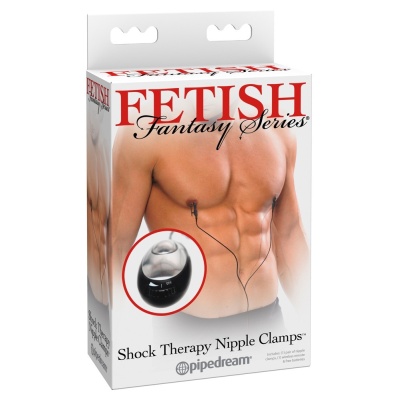 Zaciski na sutki z elektrostymulacją Shock Therapy Nipple Clamps – regulowany nacisk mechaniczny i impulsy elektryczne - 1