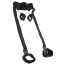 Zestaw do krępowania Position Master With Cuffs – regulowane pasy z poliamidu, wyściełana obręcz szyjna, metalowe karabińczyki o - 2