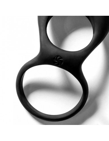 Wibrujący Pierścień Na Penisa  Vibrating Double Cockring Daydream Black - Pierścienie erekcyjne wibrujące - 2