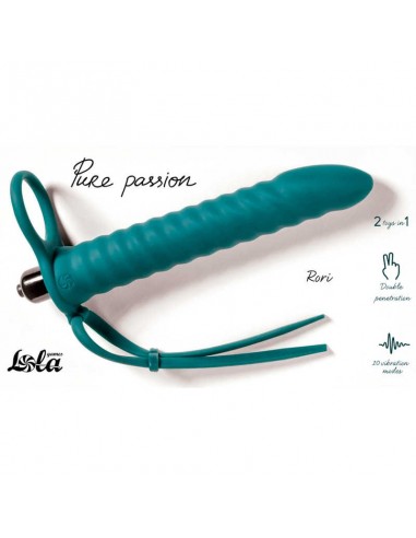 Strap-On Pure Rori Green - Strap-ony, dilda na pasku z wibracją - 1