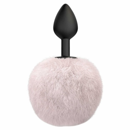 Korek analny Emotions Fluffy White z futrzanym ogonem, silikon medyczny, długość 15 cm, średnica 3 cm - 1