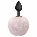 Korek analny Emotions Fluffy White z futrzanym ogonem, silikon medyczny, długość 15 cm, średnica 3 cm - 1