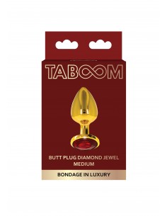 Butt Plug With Diamand Jewel M - Korki analne stalowe - 1 2