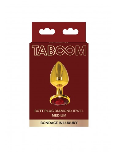 Butt Plug With Diamand Jewel M - Korki analne stalowe - 2