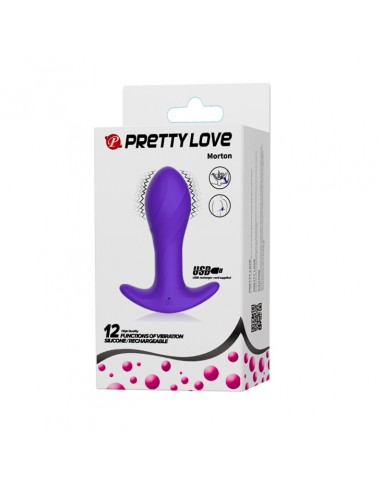 Pretty Love - Morton Anal Plug Massager 12 Functions Usb - Kulki i korki analne wibrujące - 1