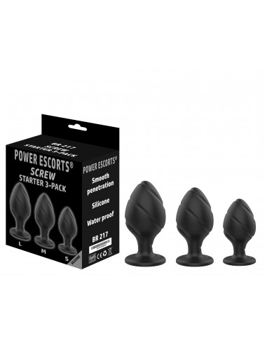 Screw Plug 3 Pack Silicone - Zestawy Korków Analnych - 1