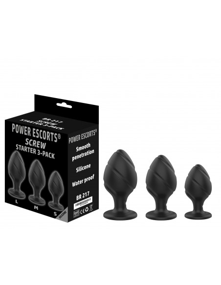 Screw Plug 3 Pack Silicone - Zestawy Korków Analnych - 1