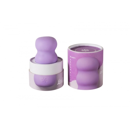 Masturbator Marshmallow Sweety Lavander - dwustronne reliefy z TPE, wodoodporny, długość 8 cm - 5