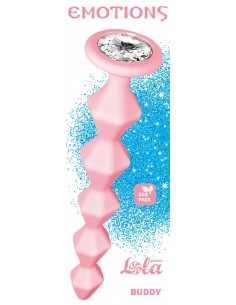 Anal bead with crystal Emotions Buddy Pink - Korki analne silikonowe - 1