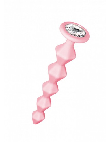 Anal bead with crystal Emotions Buddy Pink - Korki analne silikonowe - 3