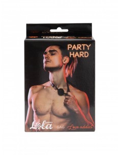 Gag Party Hard Love Addict Black - Kneble do ust - 1