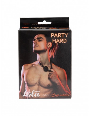 Gag Party Hard Love Addict Black - Kneble do ust - 1