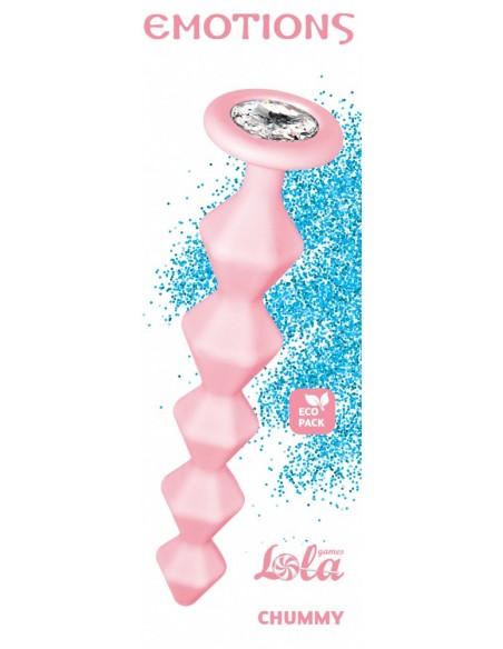 Anal bead with crystal Emotions Chummy Pink - Korki analne silikonowe - 1