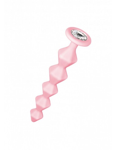 Anal bead with crystal Emotions Chummy Pink - Korki analne silikonowe - 3