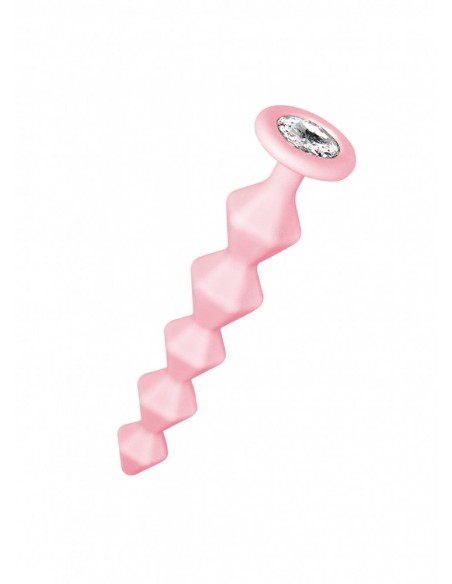 Anal bead with crystal Emotions Chummy Pink - Korki analne silikonowe - 3