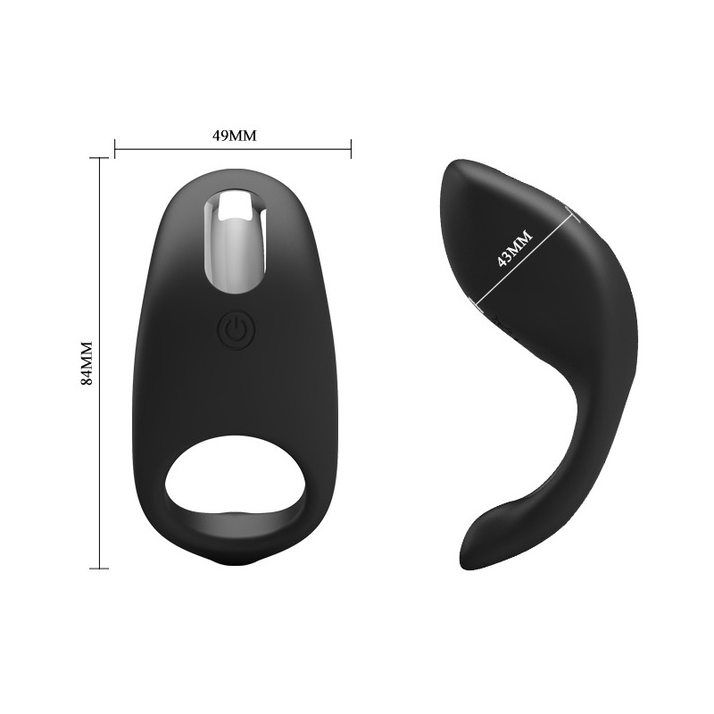 Pierścień na penisa Gemma z wibracjami i stymulatorem łechtaczki 8,4 cm - 7