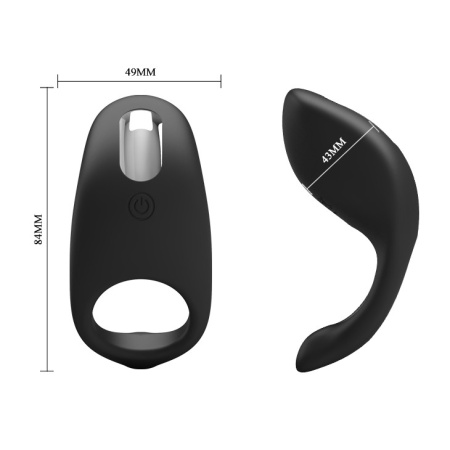 Pierścień na penisa Gemma z wibracjami i stymulatorem łechtaczki 8,4 cm - 7