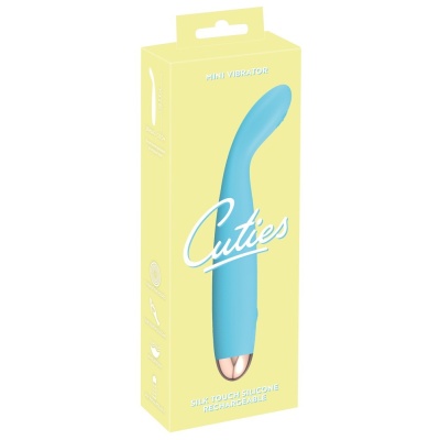 Wibrator Cuties Mini Blue 2.G – elastyczna główka, 7 trybów wibracji, długość 18,7 cm - 1