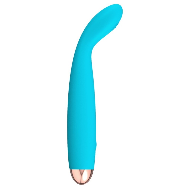 Wibrator Cuties Mini Blue 2.G – elastyczna główka, 7 trybów wibracji, długość 18,7 cm - 2