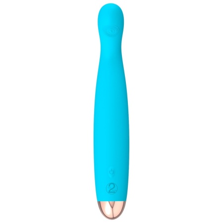 Wibrator Cuties Mini Blue 2.G – elastyczna główka, 7 trybów wibracji, długość 18,7 cm - 3
