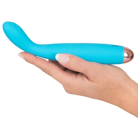 Wibrator Cuties Mini Blue 2.G – elastyczna główka, 7 trybów wibracji, długość 18,7 cm - 4