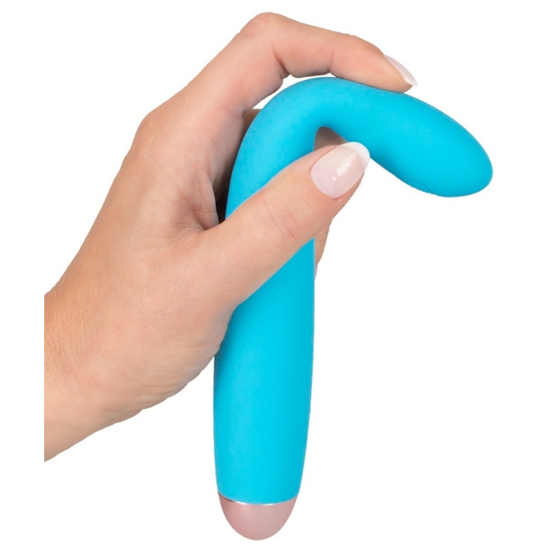 Wibrator Cuties Mini Blue 2.G – elastyczna główka, 7 trybów wibracji, długość 18,7 cm - 5